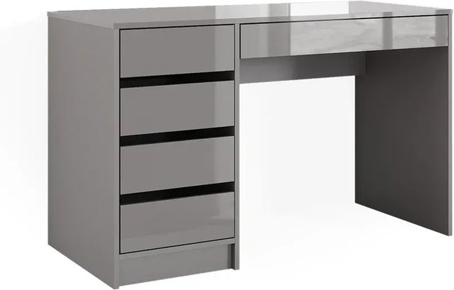 Vicco Schminktisch in Sherry Grau mit Hochglanz-Finish, moderner Frisiertisch für dein Schlafzimmer, B/T/H: 120 x 75 x 75 cm - Bild 2