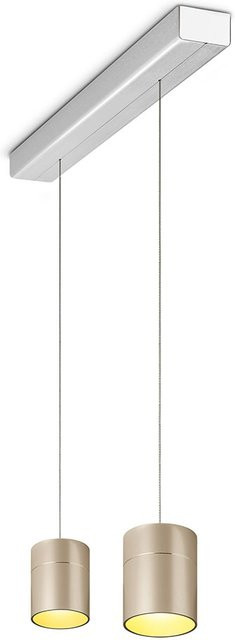 Oligo Tudor M LED-Pendelleuchte 2-flammig in Cashmere matt mit Aluminium-Baldachin gebürstet, Tunable White (2200K - 5000K) und Casambi Bluetooth Steuerung - Bild 1