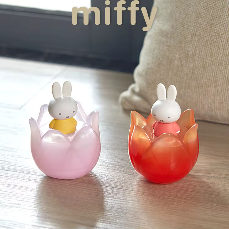 Miffy Tulip Serie Kawaii Dekorationsfigur aus Kunststoff, mehrfarbig - Bild 3