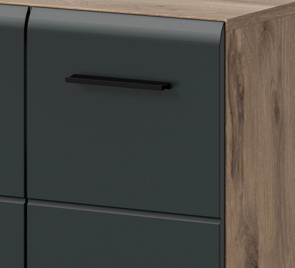 Waschbeckenunterschrank Cover von Inn.Furn in Schwarz und Eiche, Breite: 60 cm - Bild 2