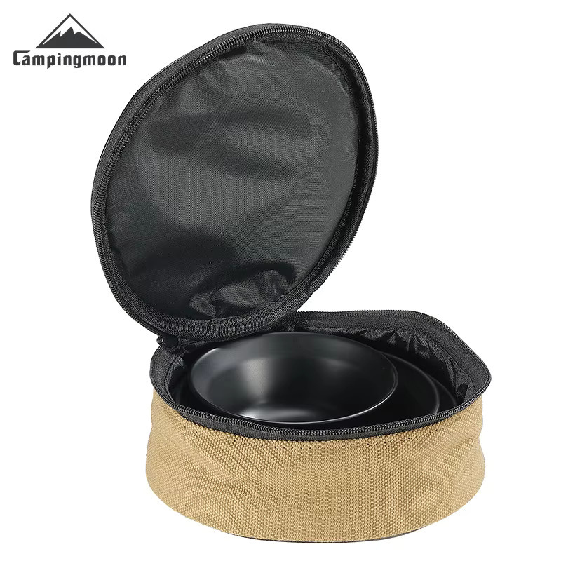 CAMPINGMOON Outdoor-Camping-Geschirrset aus Edelstahl mit schwarzer Titanbeschichtung - Bild 5