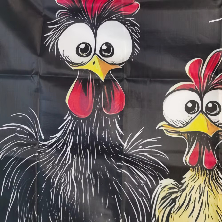 OIMG Oster-Gartenflagge Hühnerhof-Banner für die Outdoor-Dekoration aus Polyester, Mehrfarbig - Bild 6
