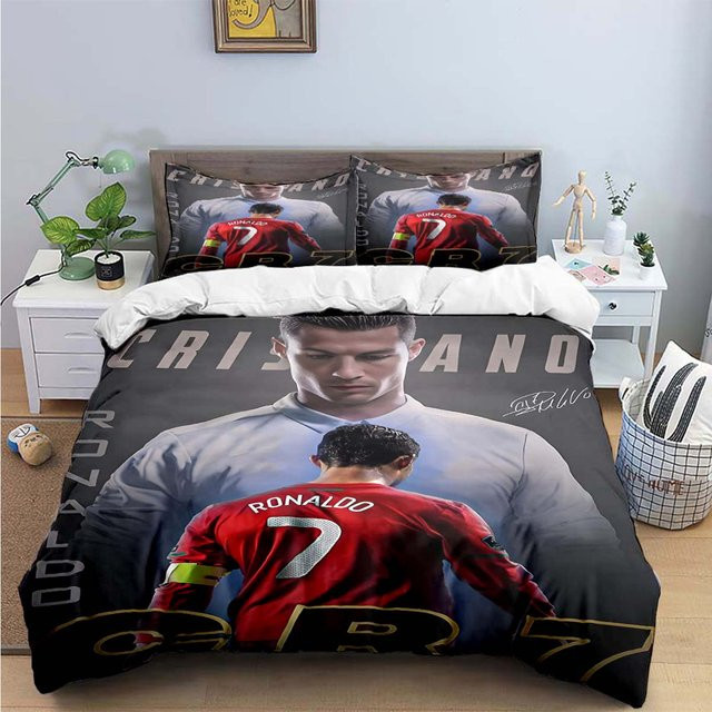 Gu Tao Bettwäsche Set mit R-Ronaldo Aufdruck, 3-teilig, Mehrfarbig, B/H: 140 x 210 cm - Bild 1