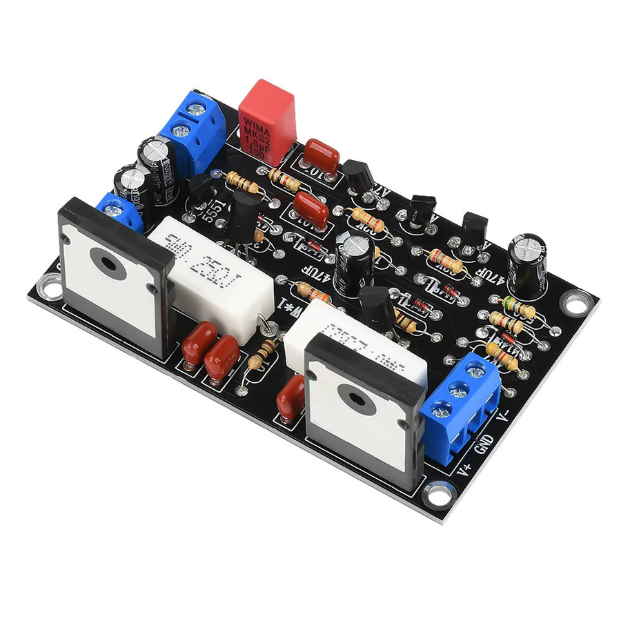 Aideepen Mono Hochleistungs-Endstufenverstärker-Platine 100W DC 10V-45V 2SC5200+2SA1943 Geräuscharmes HIFI-Audio-Verstärkermodul in Multicolour - Bild 2