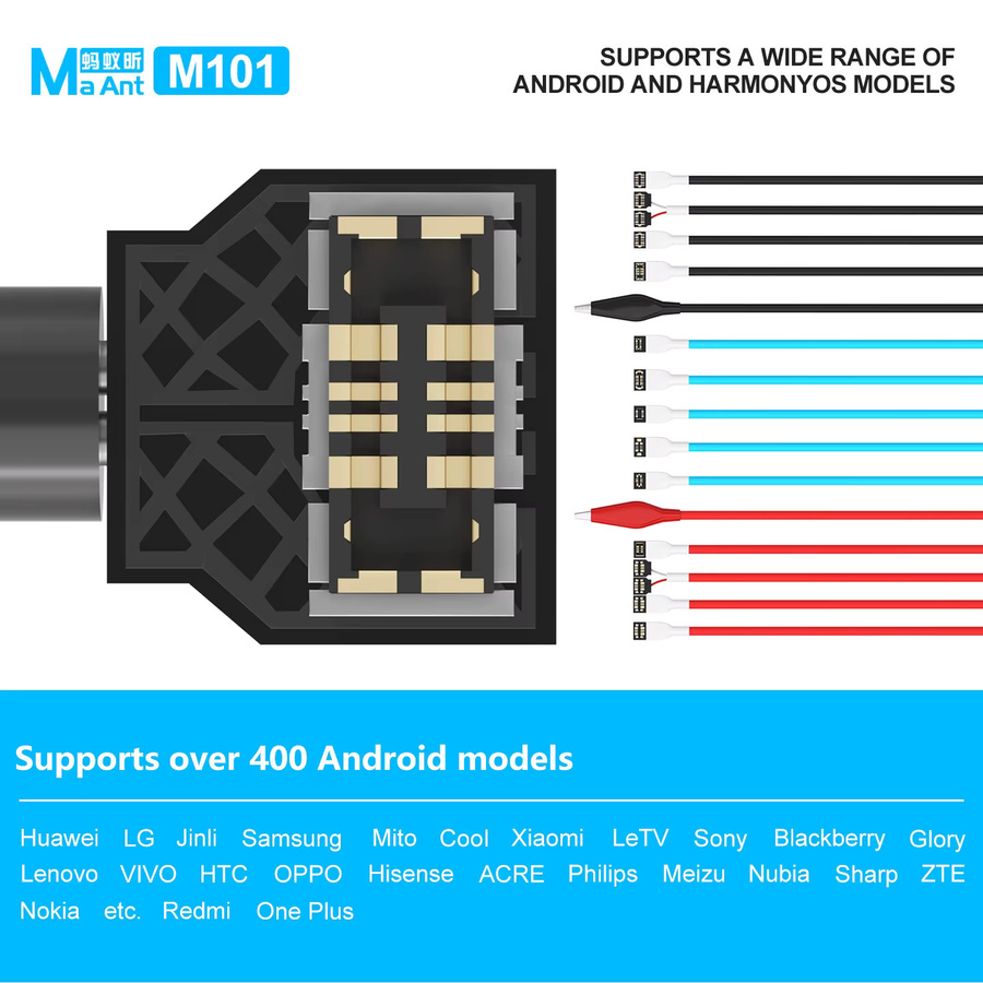 MaAnt M101 Android Power Boot Kabel für Huawei und Xiaomi sowie über 400 Android Modelle zur Motherboard Reparatur in Multicolour - Bild 2