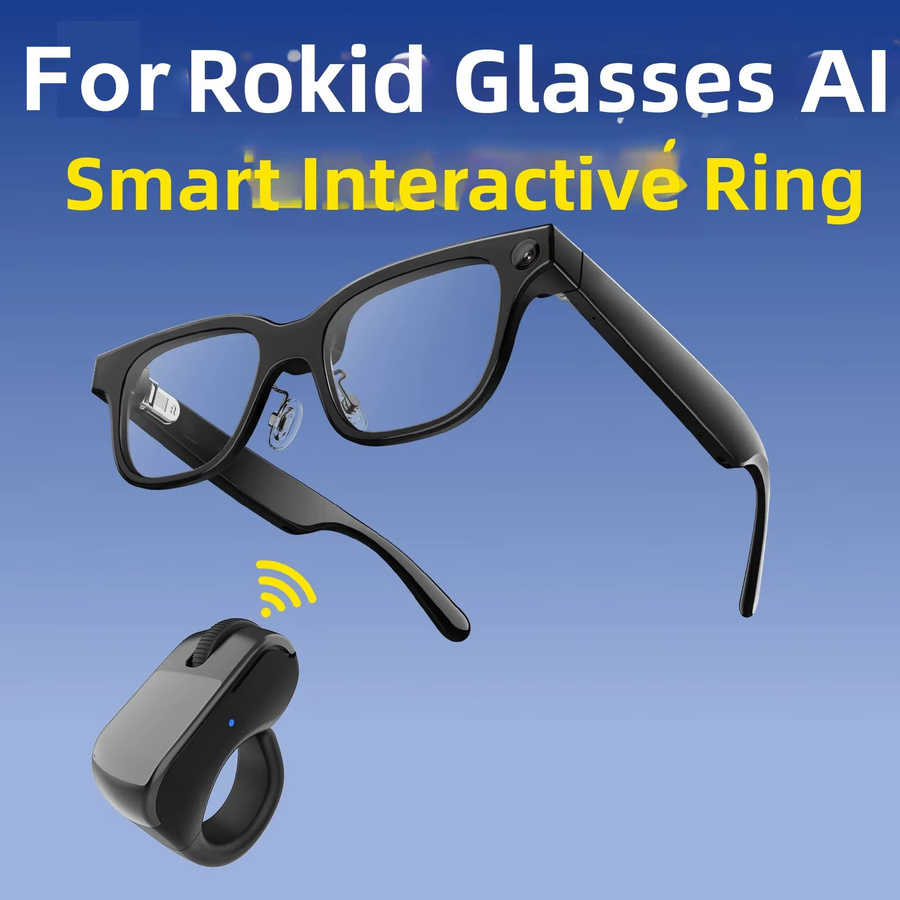 Rokid Smart Ring Controller für AI Smart Glasses in Schwarz oder Pink zum Umblättern und für die Fotoaufnahme - Bild 3