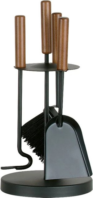 Firefix Kaminbesteck aus Stahl in Schwarz, 4-teilig, Durchmesser: 18,5 cm, Höhe: 42 cm - Bild 1