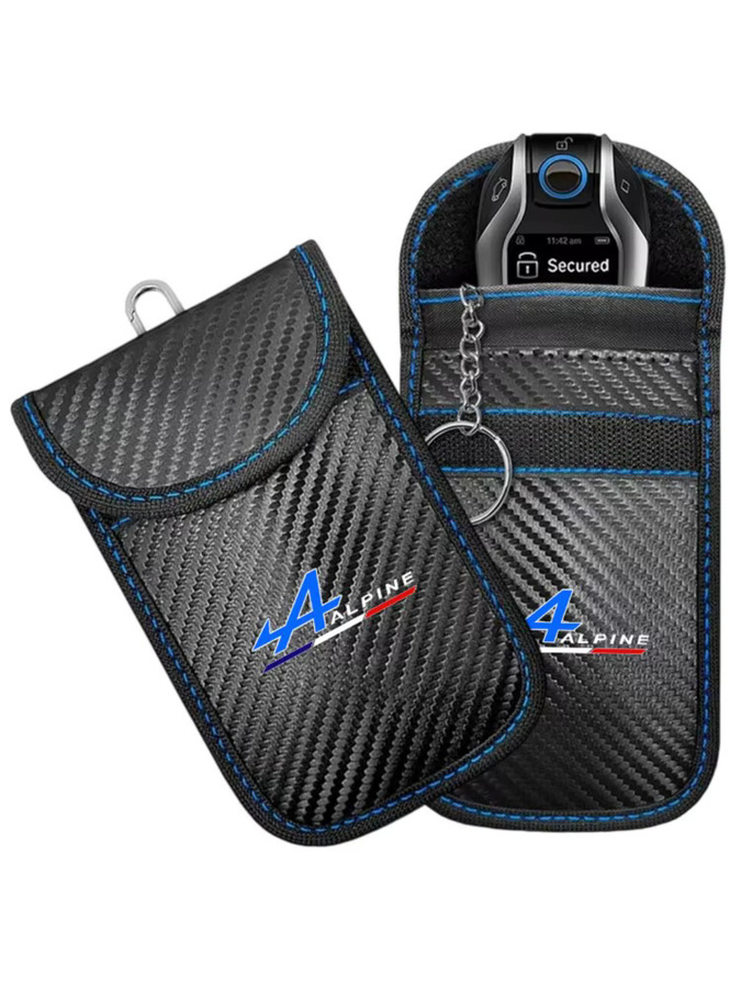 Alpine Autoschlüssel-Etui Faraday-Tasche zur Signalblockierung in Schwarz - Bild 7
