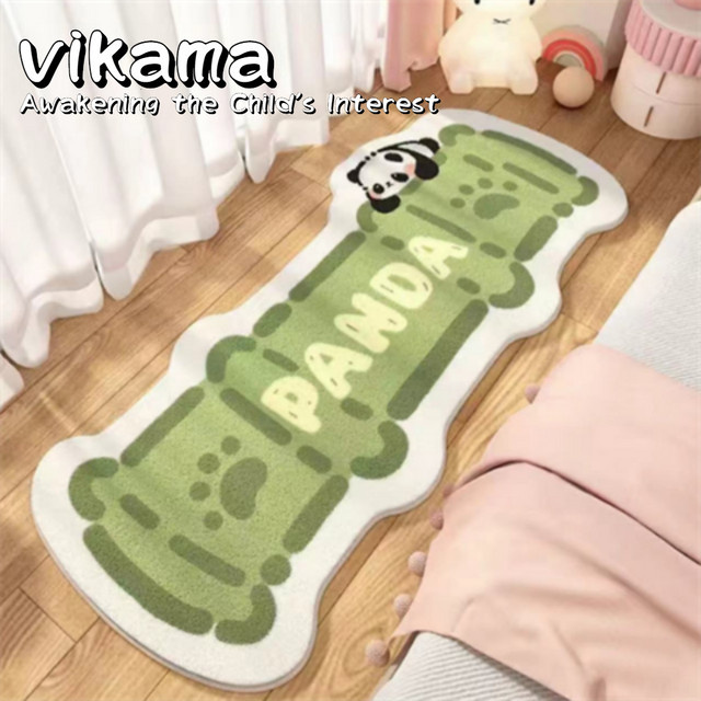 VIKAMA Teppich in unregelmäßiger Form mit Cartoon-Motiv, Farbe: Grün, Breite: 120 cm, Tiefe: 40 cm, Höhe: 40 cm - Bild 1
