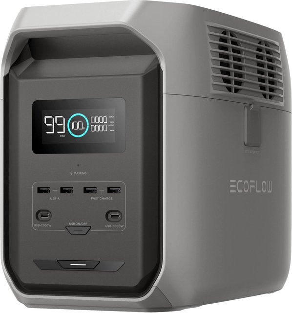 Ecoflow Powerstation Delta 3 in Grau mit 1500 Wh Kapazität - Bild 1