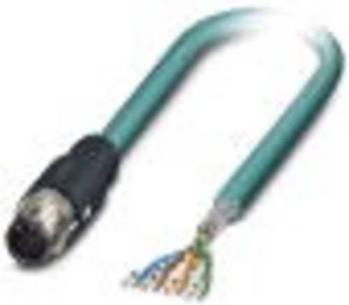 Phoenix Contact 1407406 Sensor-Aktor-Anschlussleitung Cat5e Ethernet/LAN, 8-polig, blau/grün, Länge: 5,00 m - Bild 1
