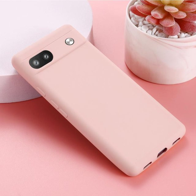Stoßfeste Silikon Matte Handyhülle für Google Pixel 7 Pro, 6 Pro, 8 Pro, 9 Pro, 6a, 7a, 8a in Schwarz und Pink - Bild 1