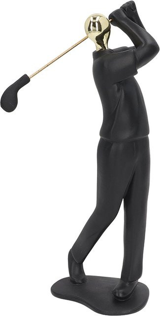 Igeteck Golfer Figur in Matt Schwarz mit rutschfestem Sockel und modernem Design - Bild 1