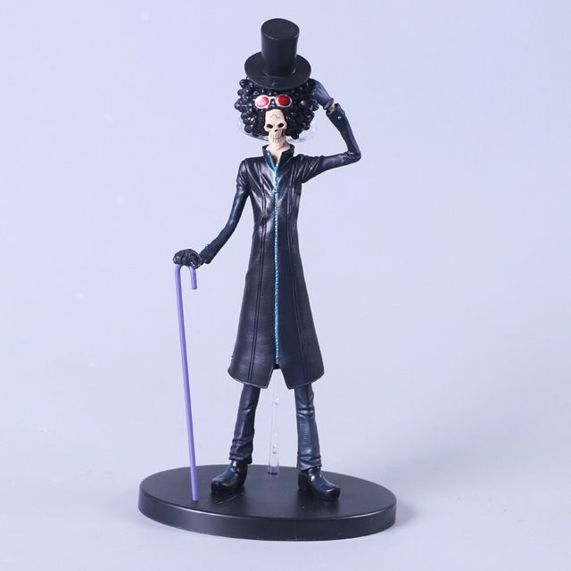 Bandai One Piece Brook Burukku Schwarzer Anzug Ver., Action Figure Statue, 23cm - Bild 1