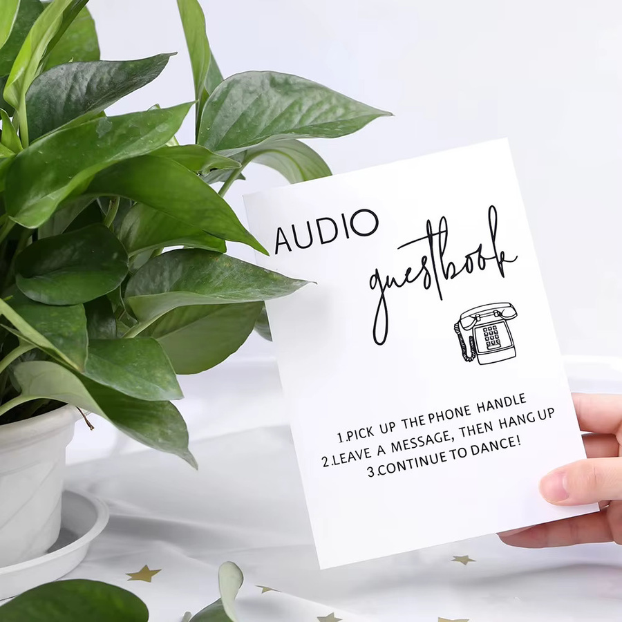 Audio-Gästebuch für Hochzeiten in transparentem Glas-Look aus Acryl zur Aufnahme von Sprachnachrichten - Bild 2