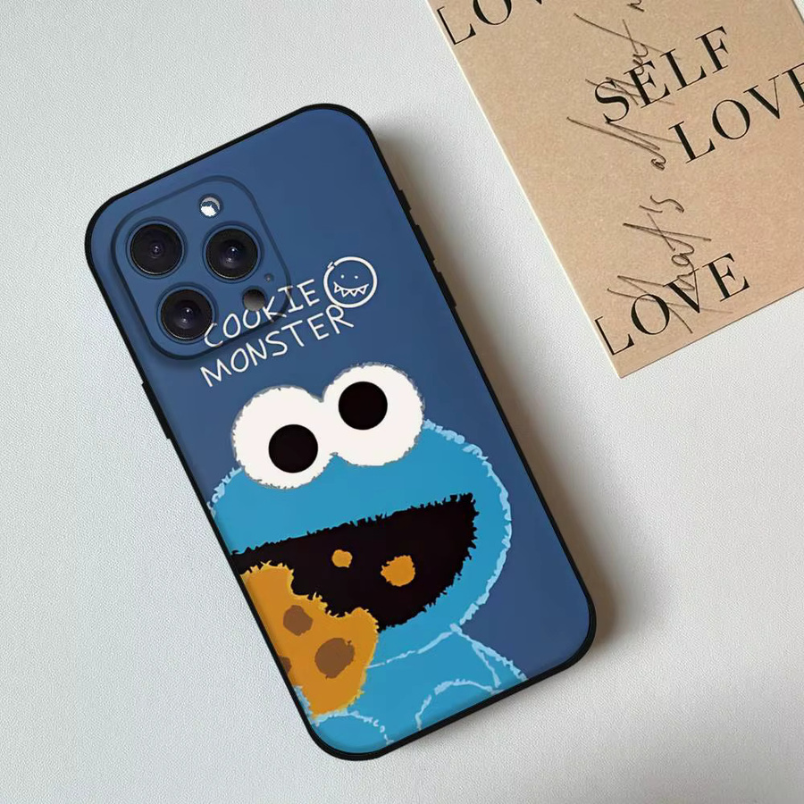 S-Sesame S-Street Schutzhülle aus weichem TPU für iPhone 11 bis iPhone 17 Pro Max Plus Mini in Blau - Bild 3