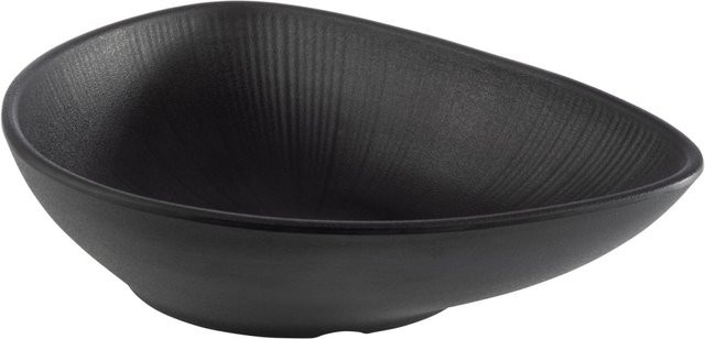 APS Schale NERO aus Melamin in Schwarz, organische Form, Volumen: 1000 ml, B: 22 cm, T: 28 cm, H: 7 cm - Bild 1