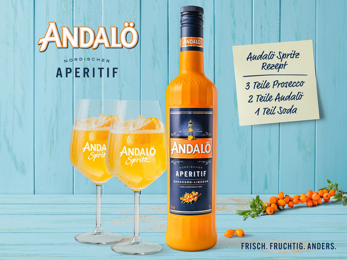 ANDALÖ Nordischer Aperitif Sanddornlikör 0,7 l - Bild 2