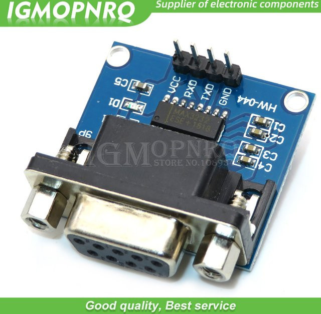 5 Stück MAX3232 RS232 zu TTL Serial Port Konverter Modul mit DB9 Stecker in Blau - Bild 1