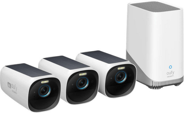 eufyCam 3 S330 4K Außenkamera 3er Set mit HomeBase 3 - Bild 1