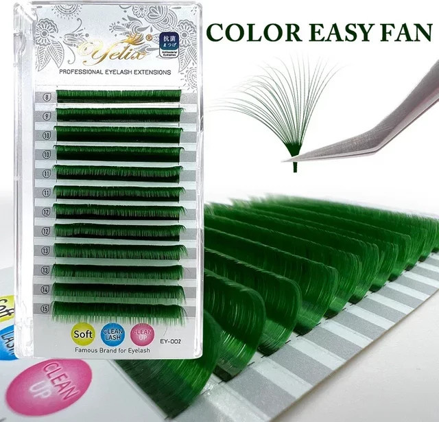 Yelix Easy Fanning Wimpernverlängerung, Grün, Unisex - Bild 1