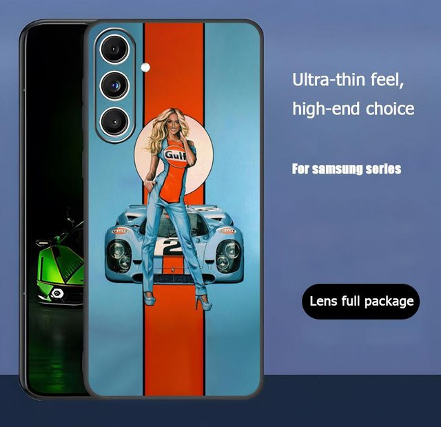 Star G-Gulf Racing Handyhülle für Samsung Galaxy S25 S24 S23 S22 S21 S20 Plus Ultra Note20 in Schwarz - Bild 1