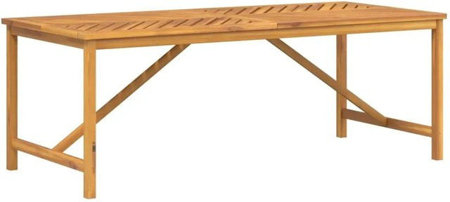 vidaXL Garten-Esstisch aus Akazien-Massivholz in Braun mit Fischgräten-Design, B/T/H: 200 x 90 x 74 cm - Bild 1