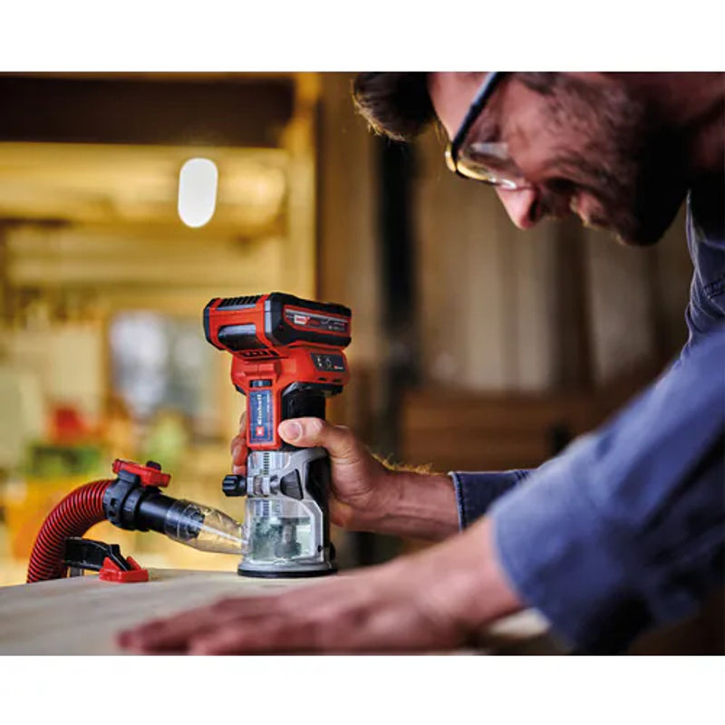 Einhell Professional Akku-Kantenfräse TP-ET 18 Li BL Solo in Rot mit 30000 U/min und Arbeitslicht - Bild 3
