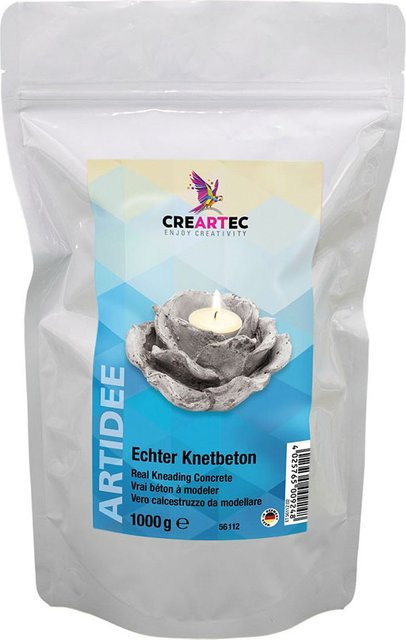 CREARTEC Knetbeton sandfarben Grau 1.000 g - Bild 1