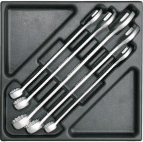 Gedore Ring-Maulschlüssel-Satz 1500 ES-7-32 in 2/3 ES-Modul, Schwarz-Silber - Bild 1