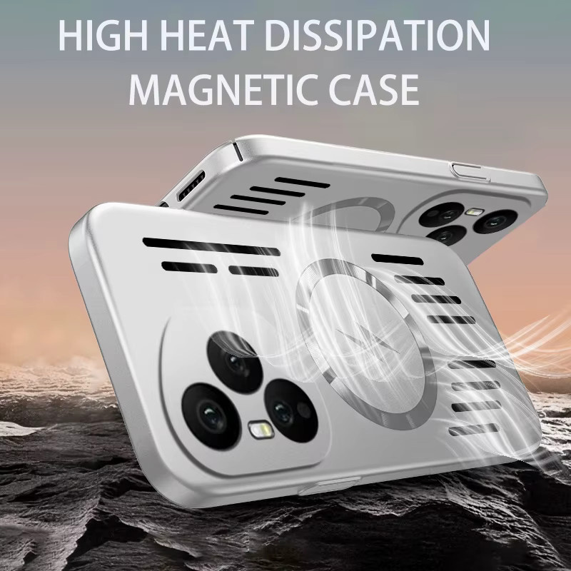 Magnetische Schutzhülle aus PC und Metall mit Wärmeableitung für HONOR 400 Pro, X9C, Smart Magie 6, 7 und 8 Pro Lite in Lackoptik - Bild 2
