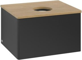 V&B Waschtischunterschrank Antao mit Beleuchtung, Eiche Honig braun lackiert, B/T/H: 60 x 36 x 50 cm - Bild 1
