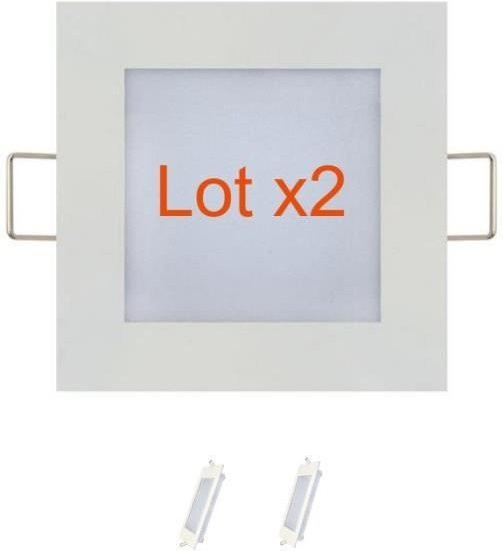 2er-Set Extraflaches LED-Panel Horoz Electric in Weiß, 3 W, 6400 K, B/H: 90 x 90 mm - Bild 1