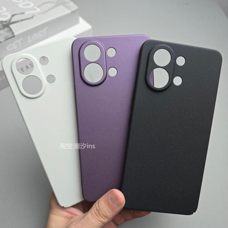 Stoßfestes OPPO K13 Turbo Pro Case in Mattem Sandstein Design, Ultradünne Hart-PC Schutzhülle in Beige oder Weiß - Bild 1