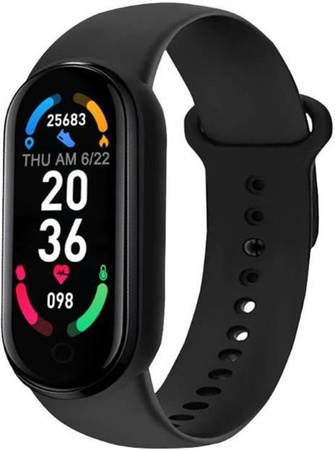 Techtrusty Intelligentes Armband BIL7 in Schwarz mit Bluetooth, Herzfrequenzmessung und Gesundheitsüberwachung für Damen und Herren