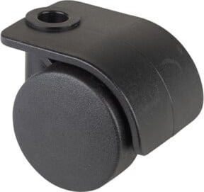 BS Doppelrolle F77 ohne Feststeller, Rad Ø 35mm, Kunststoff, Schwarz - Bild 1