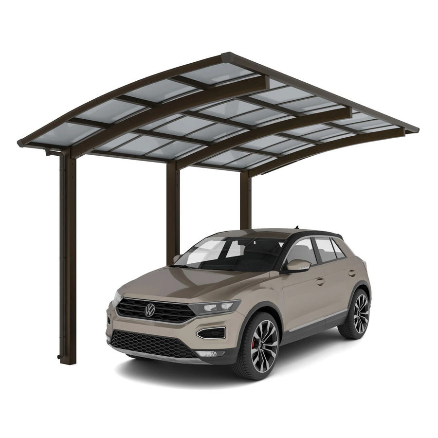 Ximax Carport Portoforte Typ 110 in Braun mit Regenrinne, B/T: 301,2 x 495,4 cm, Firsthöhe: 307,5 cm - Bild 2