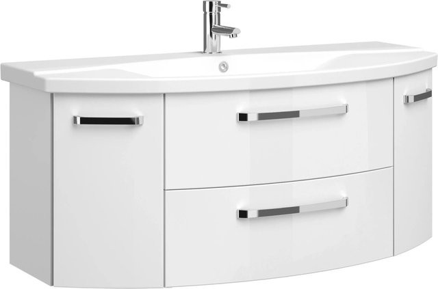 Pelipal Waschtisch Serie 4010 in Weiß Hochglanz, Breite: 120,5 cm, Tiefe: 49,5 cm, Höhe: 49,2 cm - Bild 1