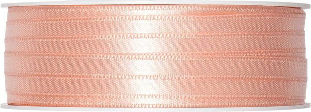 Halbach Satinband aus Polyester in Apricot, Breite: 6 mm, Länge: 10 m - Bild 1