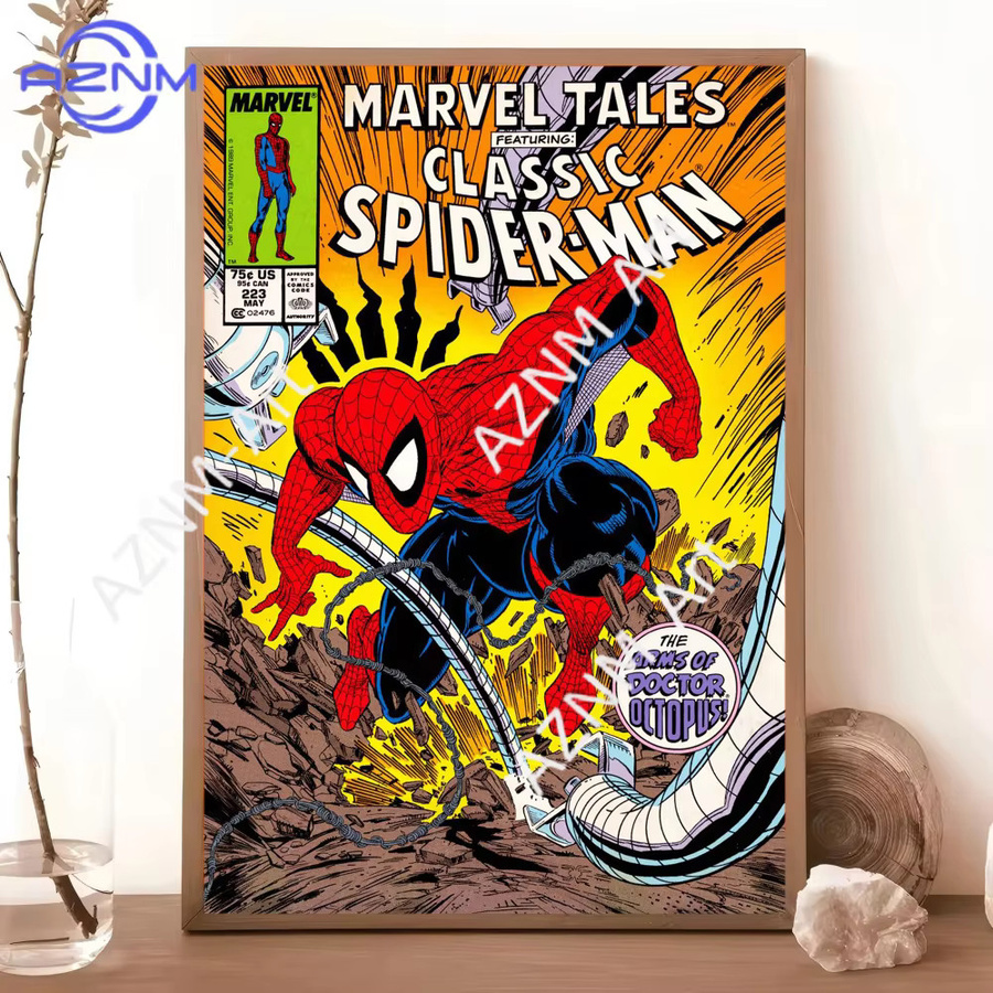 KAYOU Spiderman Graffiti Wandkunst Aquarell Poster in Mehrfarbig - Bild 4