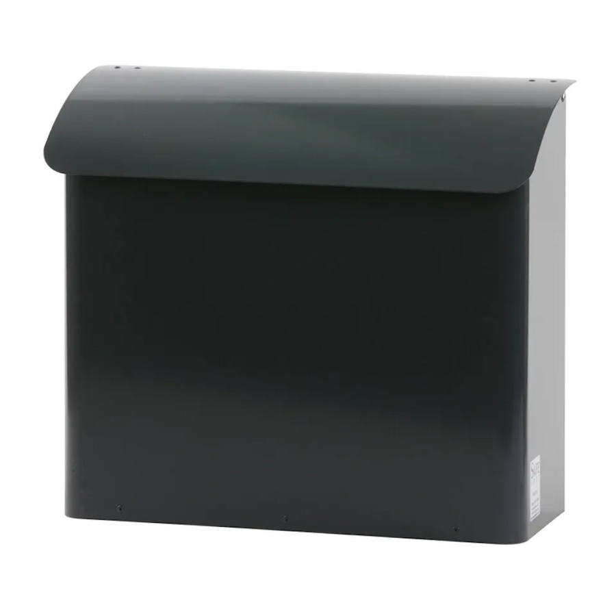 PROREGAL Feuergeprüfter Wandbriefkasten aus Metall in Anthrazit, H x B x T: 42 x 41,5 x 16 cm, Einwurföffnung: 37,5 x 3 cm - Bild 2