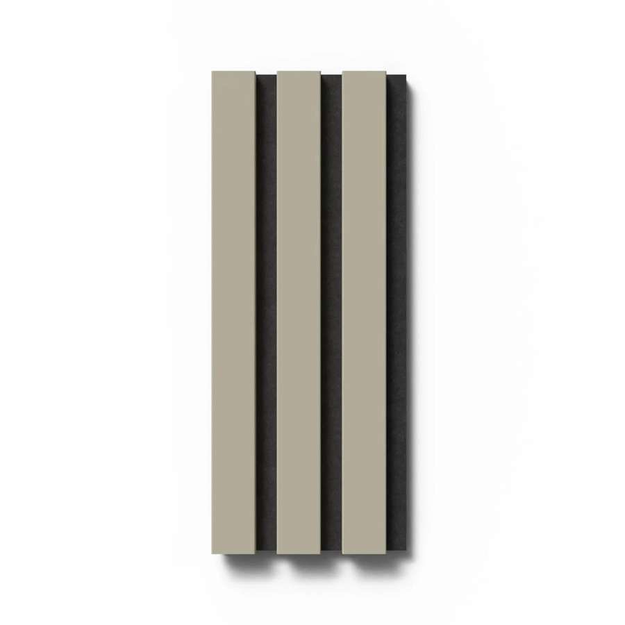 Akustikpaneel Denpanels mit Streifenoptik in Sandgrau und Schwarz aus MDF und Filz, B: 29,5 cm, H: 15 cm - Bild 2