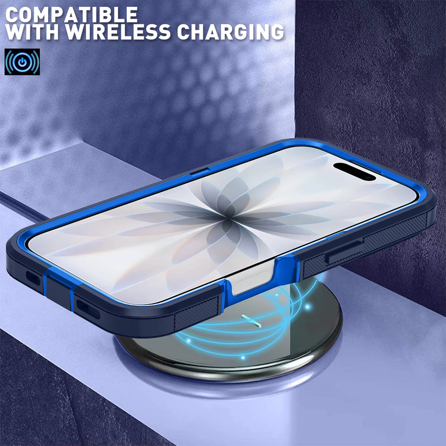 Ottbox Armor Defender XT Magnetische Handyhülle für iPhone 17 Pro Max, Air 17E und 16E, Stoßfeste Schutzhülle, Schwarz und Blau - Bild 4
