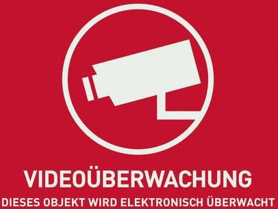 ABUS Warnaufkleber Videoüberwachung in Rot B: 14,8 mm, H: 10,5 mm - Bild 1