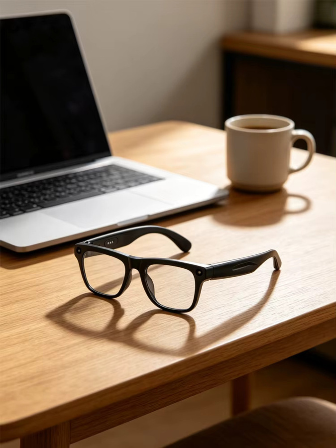 KI-Smart-Brille mit HD-Kamera, Blaulichtfilter-Sonnenbrille, Sprachassistent, Foto-, 3D-, Musik- und Anruffunktion in Schwarz - Bild 7