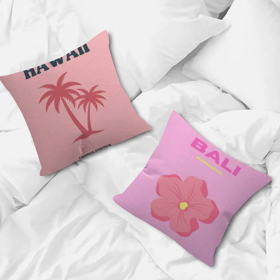 KAYOU Kissenbezug Boho Sommer Design in Pink, B/H: 45 x 45 cm - Bild 3