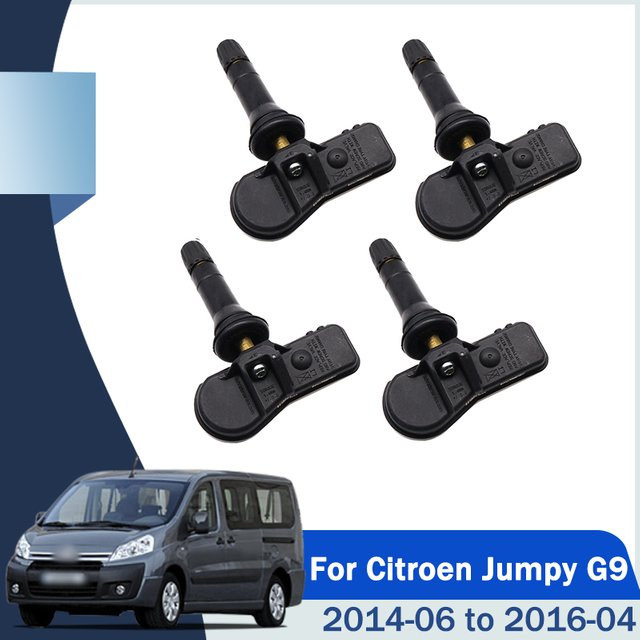 GANGLE Reifendruckkontrollsystem TPMS-Sensor 433 MHz in Schwarz für Citroen Jumpy und Jumpy Combi - Bild 1