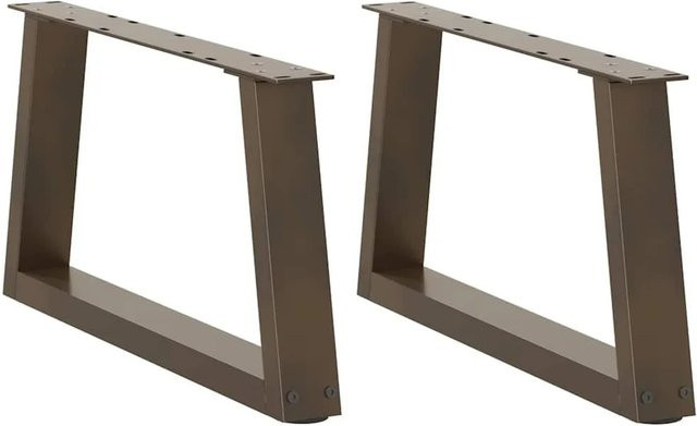 vidaXL Couchtischbeine V-Form aus Stahl in Naturstahl, 2 Stück, B/T/H: 50 x 30 x 31,3 cm - Bild 1