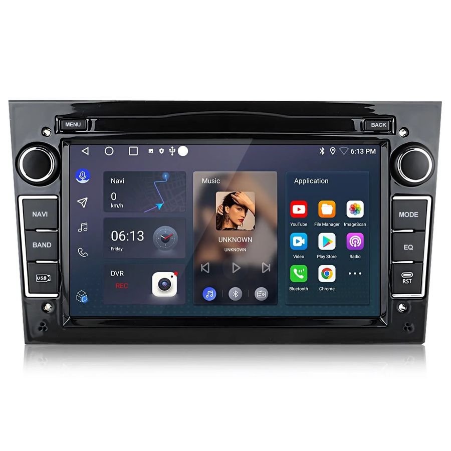 Junsun Autoradio mit Bluetooth und USB für Opel Corsa Astra Meriva, 2 GB RAM + 64 GB Speicher, 7 Zoll Display, Schwarz - Bild 2