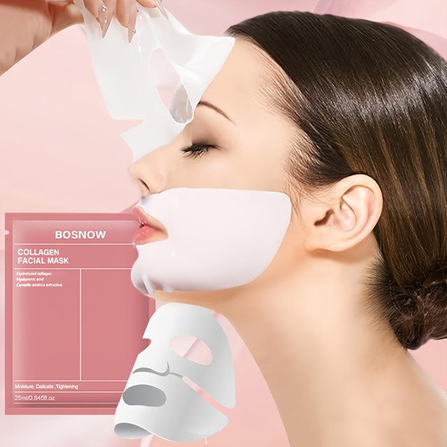 Bosnow Bio-Kollagen-Maske, Gesicht, Trockene Haut, Unisex - Bild 1